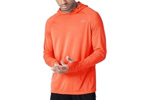Willit Men's UPF 50+ Sun Protection Hoodie Shirt Long Sleeve Rash Guard Fishing SPF Outdoor UV Shirt Lightweight
