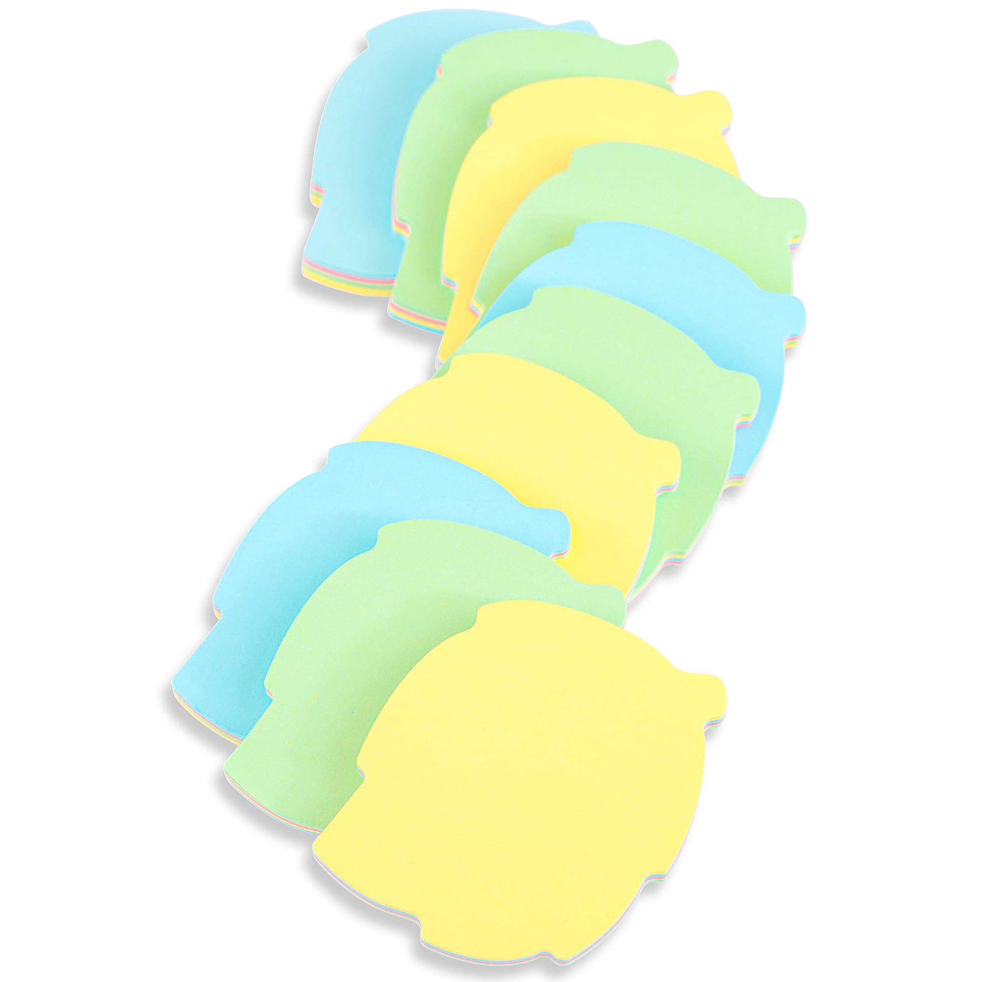1000 Sheets Sticky Notes - 10 Pads 85×70mm Leaf Shaped - 4 Mixed Colors Removable Self Stick Notes Memo Cute Leaves Post for Office/Home/Kitchen/Baking/School Bulk Sale