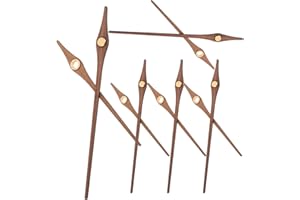 TOMETURE 5 Pieces Wooden Clock Hands Replacement Kit with Black Walnut Wood Pointers and Copper Bushing