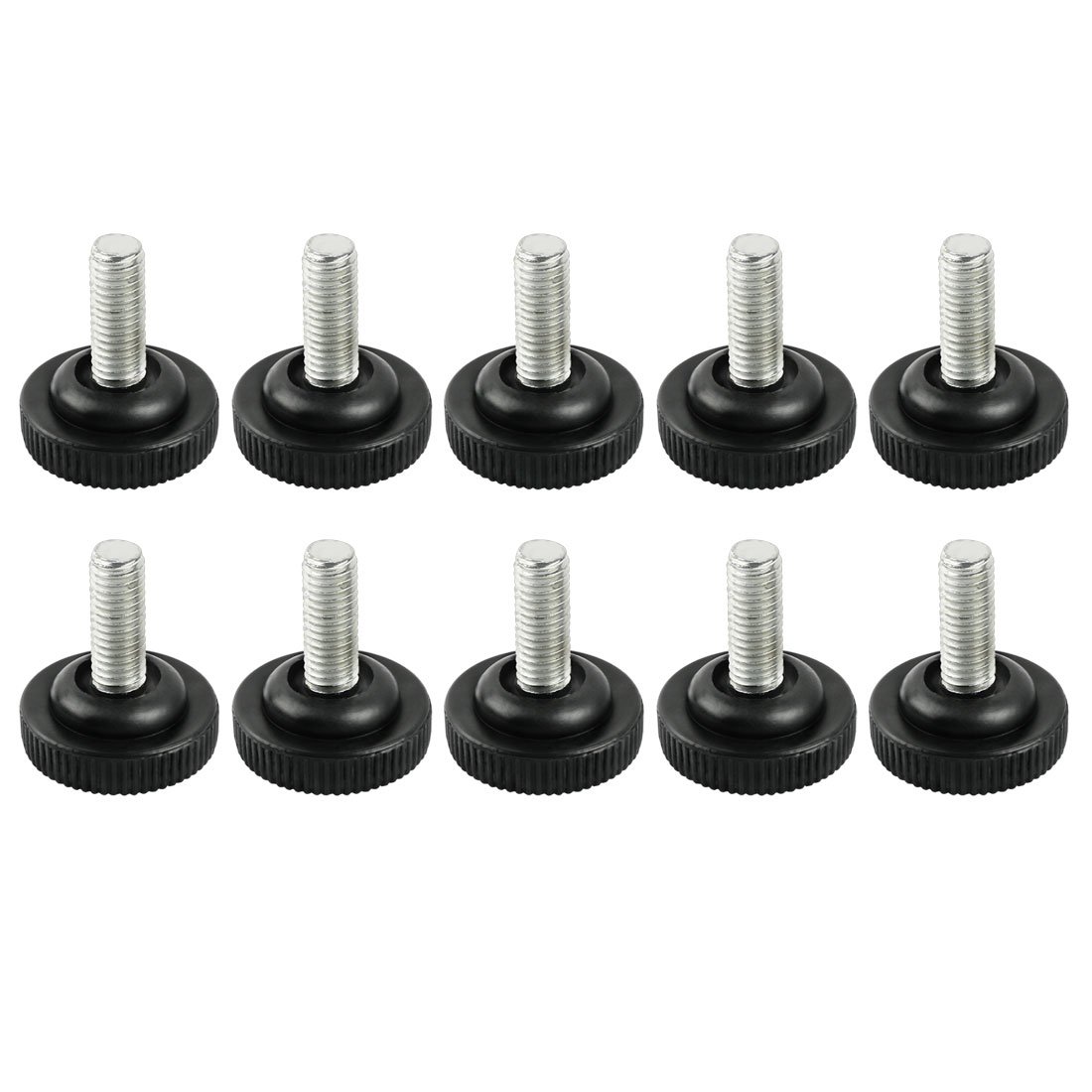 Sourcingmap 8mm Thread Dia Adjustable Furniture Glide Leveling Feet 10 Pcs