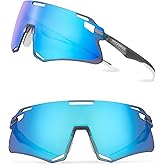 ROCKBROS Cycling Glasses for Men - UV Protection Bike Sunglasses for Sports, Running, MTB