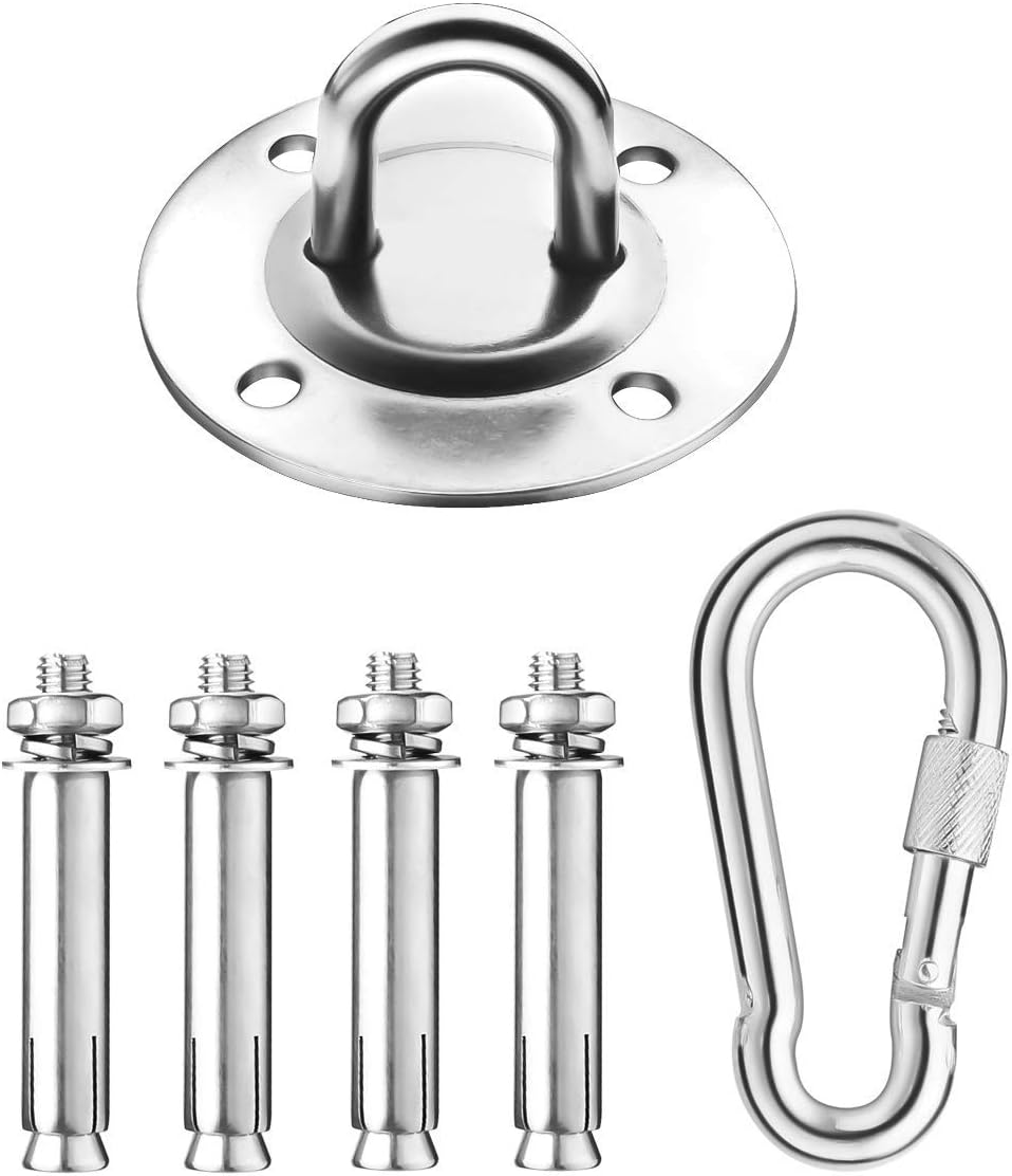 EKKONG Stainless Steel Ceiling Hooks, Professional Heavy Duty Hammock Hooks for Hanging Swing