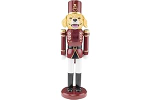 Clever Creations Golden Retriever Dog 14 Inch Traditional Wooden Nutcracker, Festive Christmas Décor for Shelves and Tables