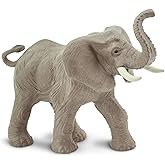 Safari Ltd. African Elephant Figurine - Detailed 6.25" Plastic Model Figure - Educational Toy for Boys, Girls &amp; Kids Ages 3+