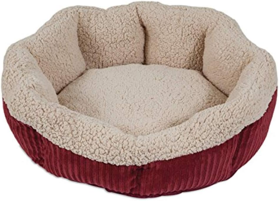 Aspen Pet Self-Warming Corduroy Pet Bed Several Shapes Assorted Colors : Pet Supplies