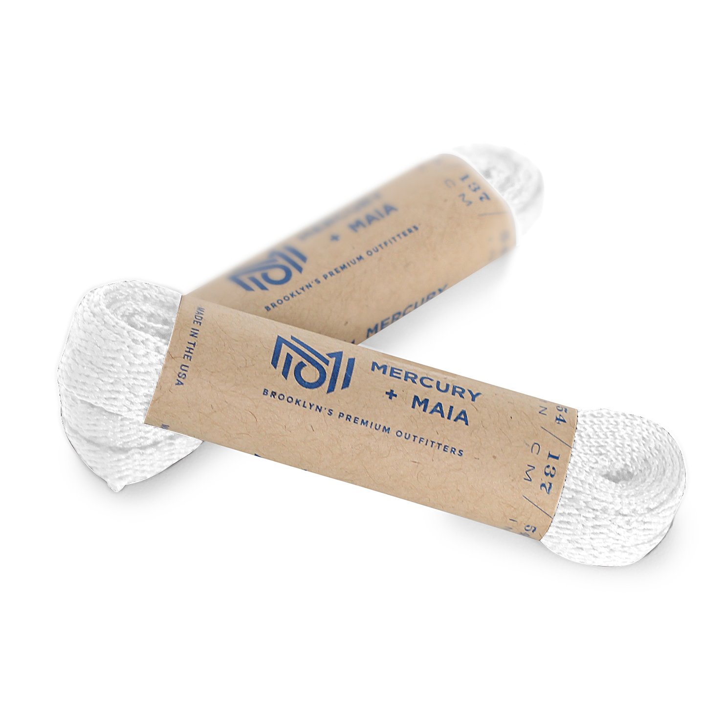 Mercury + Maia Men's Flat Dress Shoe Laces 2 Pair Pack (27 Inches