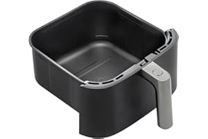 COSORI Turboblaze 6Qt Air Fryer Original Basket, Replacement Accessories for CAF-DC601-KUS Air Fryer, Ceramic, Non-Stick, Dishwasher-Safe, CRP-DC601RB-KUS, Dark Grey