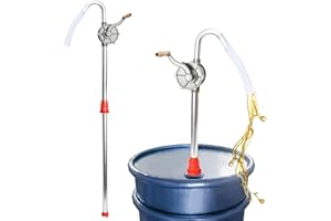 Punmew Aluminum Drum Pump 5 to 55 Gallon Corrosion Resistant Barrel Hand Pump for Transfering Diesel, Hydraulic, Engine, Heating Oil