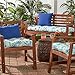 Greendale Home Fashions Outdoor 51-inch Bench Cushion in Painted Paisley, Baltic
