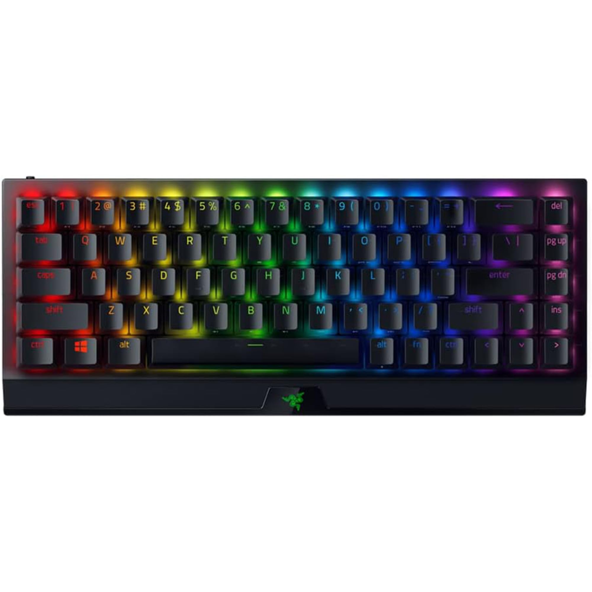 Razer BlackWidow V3 Mini HyperSpeed (Yellow Switch) - Wireless 65% Mechanical Gaming Keyboard (Silent Mechanical Switches, Bluetooth, USB-C, Stealth Pudding Keycaps) US Layout | Black