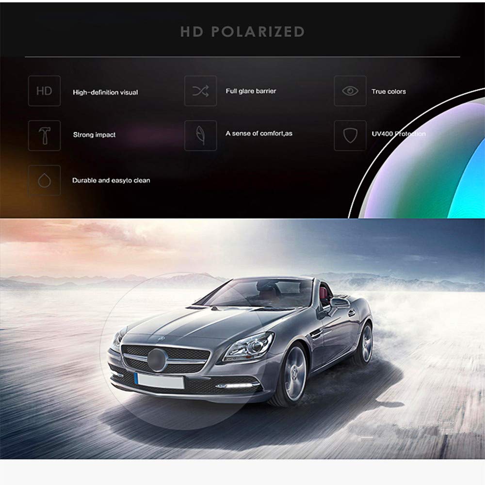 Rgargga Lunette de soleil Homme Polarisées pour Hommes Retro Lunettes de soleil Homme UV400 Protection (Brown)