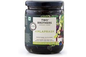 TWO BROTHERS ORGANIC FARMS Chyawanprash with Amla | Boost Immunity & Rejuvenation , Anti Oxidant Rich , Supports Digestion | Infused with 40+ Herbs & A2 Ghee | No Additives | Chyawanprash 500gm (17.6 Oz)