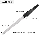 Yedtreg 4pk Metal Nail Files Sapphire Grit for Gel Acrylic Natural Nails view 2