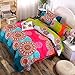 Pangzi Bohemian Duvet Cover Set Lightweight Microfiber Bedding Set (Twin)