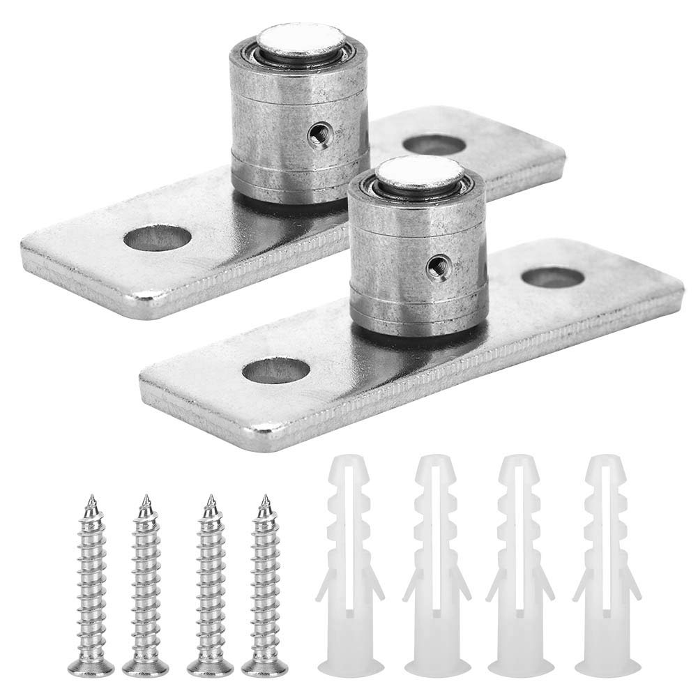 Barn Door Bottom Roller Floor Guide for Sliding Door Roller Smooth Adjustable Hardware Fittings Accessories Wall Mounted Stay Guides Flush Fit All Size Sliding