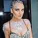 Face Jewels, Ynredee 6 Sets Women Mermaid Rave Festival Glitter Body Sticker, Rhinestone Temporary Tattoo Face Gems Crystals Eyebrow Face Body Jewelry Halloween, Christmas, All Saints' Day