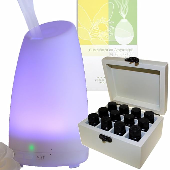 Kit Aromaterapia Premium Time. Humidificador Difusor de Aroma (120ml