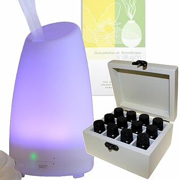 Kit Aromaterapia Premium Time. Humidificador Difusor de Aroma (120ml