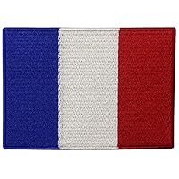 EmbTao France Flag Embroidered Emblem French Applique Iron On/Sew On Patch