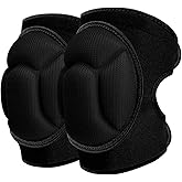 Knee Pads, Thick Sponge Anti-slip, Collision Avoidance Knee Pads, for Running, Mountaineering, House Working,Gardening Maintain (Black, X-Large)