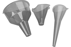 Performance Tool W4053 Clear View Easy-Fill Funnel Set (3 Pieces) - Versatile Liquid Filling Solutions