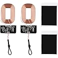 2 Pack Wireless Charger Receiver,DIY Wireless Charging Receiver Module with Magnetic Spacer,Qi Wireless Charging Standard,Built-in Short-Circuit Protection,Over-Voltage Protection
