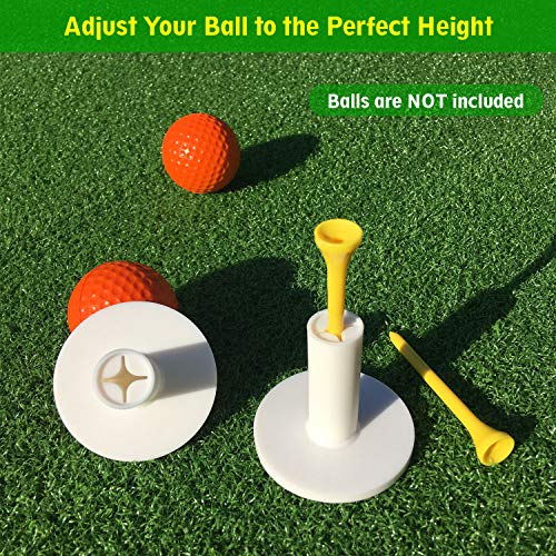 SkyLife Golf Rubber Tee Holder Set 2inch 2 Count for Driving Range Golf Practice Mat (2in 2count)
