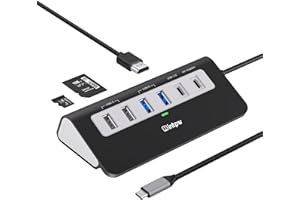 INTPW USB C Hub, 9-in-1 USB C Hub Multiport Adapter with 4K HDMI, PD 100W, USB-C and 2 USB A 3.0 5Gbps, 2 USB A 2.0, SD/TF Slot, Black USB Hub for Laptop for MacBook Air/Pro iPad Type C Tablet