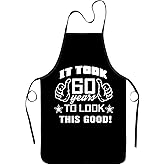 Xmeden 30th 50th 60th 70th Birthday Gifts for Men, Apron Gifts for Husband Wife Friends, Kitchen Chef Aprons with 2 Pockets