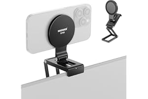 NEEWER Continuity Camera Mount for Desktop Monitor, Magnetic Tri Fold Desk Phone Webcam Holder with Arca Type Base, Compatibl