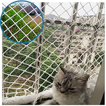 WHH Garden Netting,Kid's Cat Stairs Balcony Fence Anti-Fall Protective Safety Mesh Decoration Goal Cargo Net,for Railings Indoor Stairs Playground Outdoor Ceiling Nylon Football Field,Customization