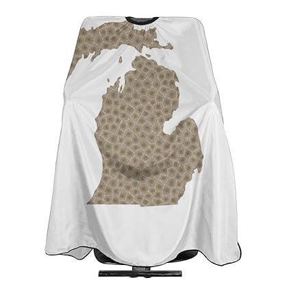 Haircut Barber Cape Cover Hair Apron Michigan Silhouette 18