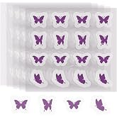 80 Pack Sunscreen Reminder Stickers, UV Stickers for Sunscreen Reapply Reminder, Color-Changing Visual Reminder Stickers to Help Check and Reapply Sunscreen for Kids Adults Outdoor Use, Butterfly