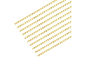 DMiotech 20 Pack 12" x 3/32" Brass Rods,Solid Round Brass Rod for DIY Craft Brass Welding Rods Lathe Bar Stock for Drift Punc