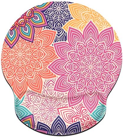 Galdas Mouse Pad with Wrist Support Ergonomic Mousepad Comfortable Non-Slip Rubber Base Mouse Pads for Computers Laptop Desktop (Mandala)
