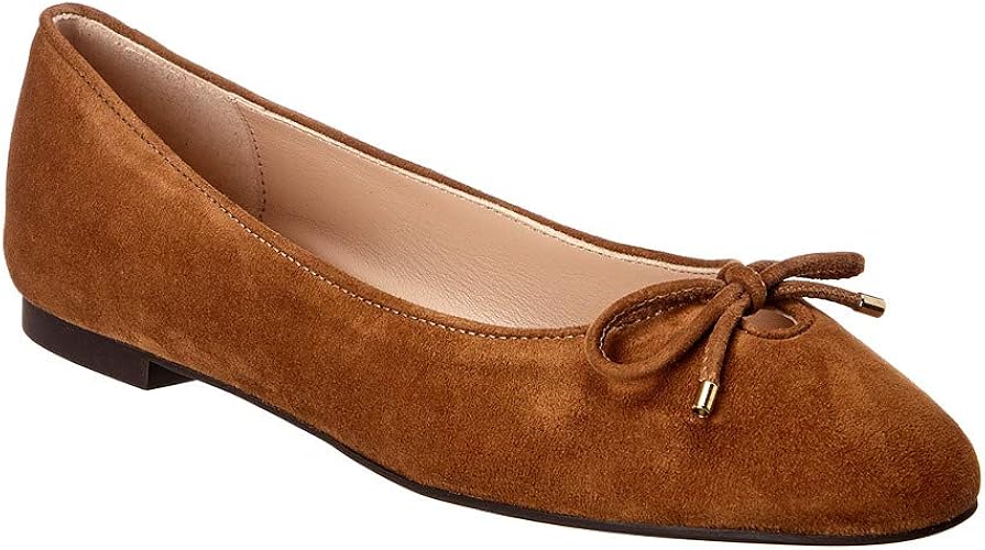 stuart weitzman suede ballet flats