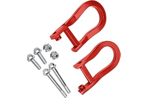 BOMLING Front Tow Hooks,Front Lower Bumper Trailer Ring with Mounting Bolts Replacement for 2007-2019 Chevy Silverado GMC Sie