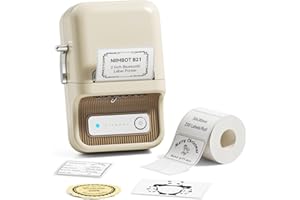 NIIMBOT B21 Label Maker Machine with Tape, 2 Inch Portable Sticker Printer Thermal Labeler for Gift Jar Candle Address Labels for Home Office Business Organization, Supports Mobile & PC, White