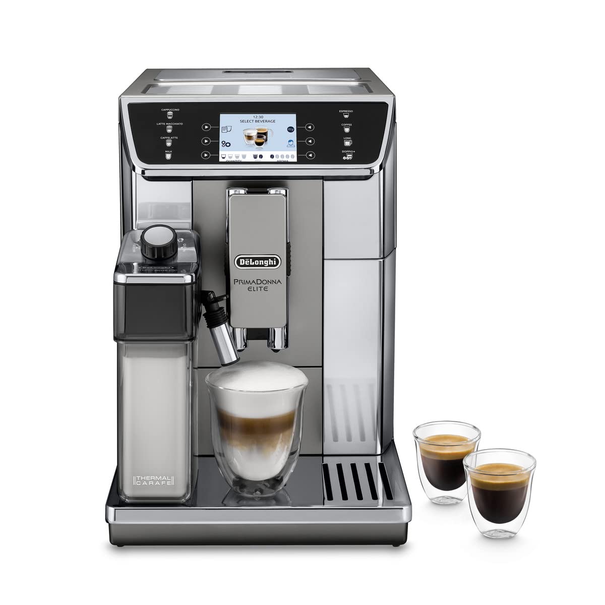 Delonghi De'Longhi ECAM 650.55.MS | Cafetière Automatique Primadonna Elite, Argent