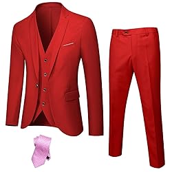 Hihawk Men's 3 Piece Suit with Stretch