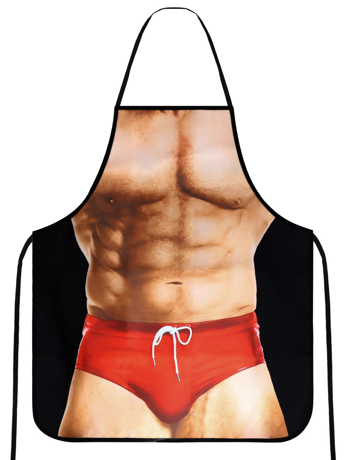 TOPWAYS® Funny Cooking Novelty Apron, Sexy Funny Novelty Kitchen Apron Cooking BBQ Party MuscleNerd Adult Apron For Men Gift
