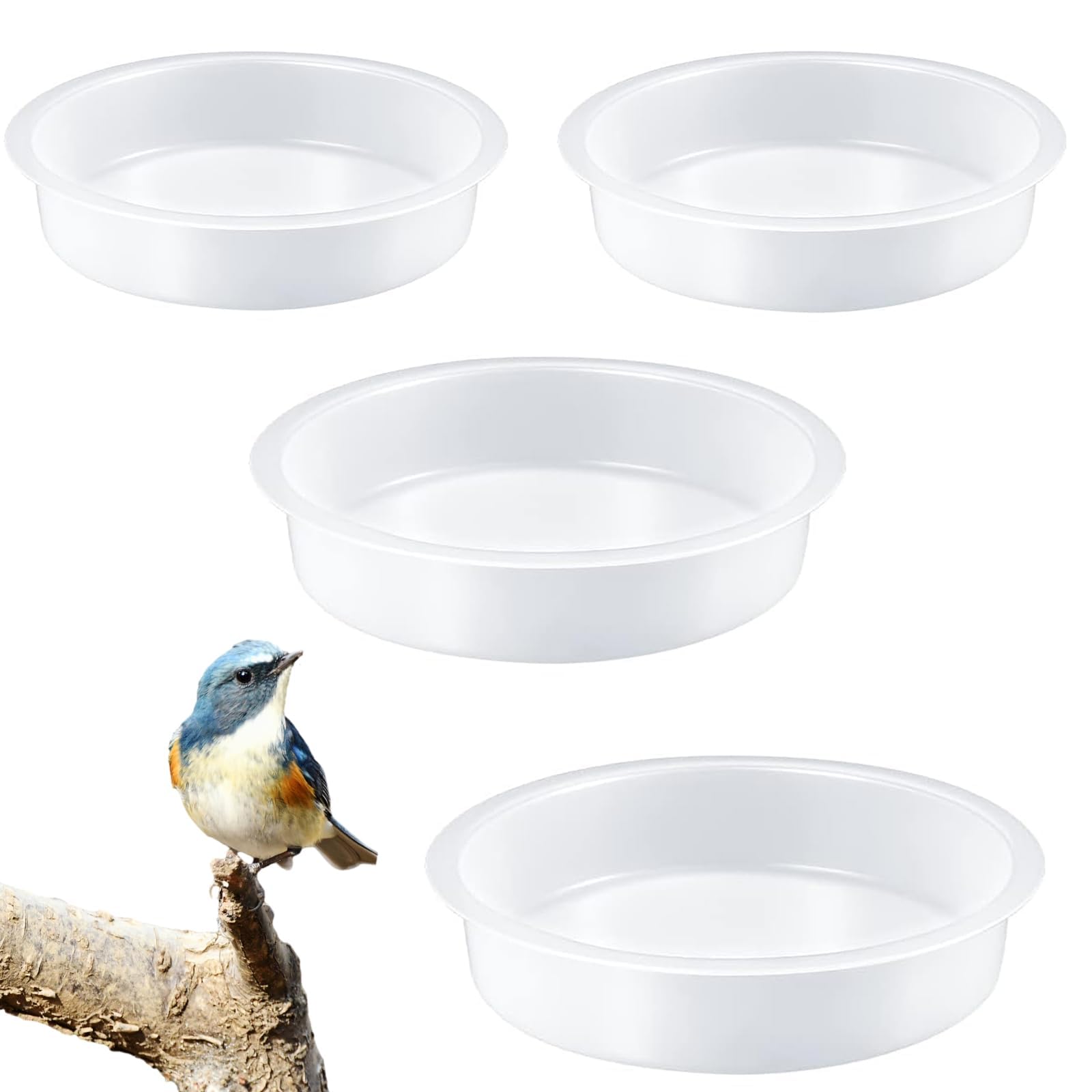 4-in-1 Bird Bath & Feeder Station - Water Dish & Tray, Garden Decoration Hanger