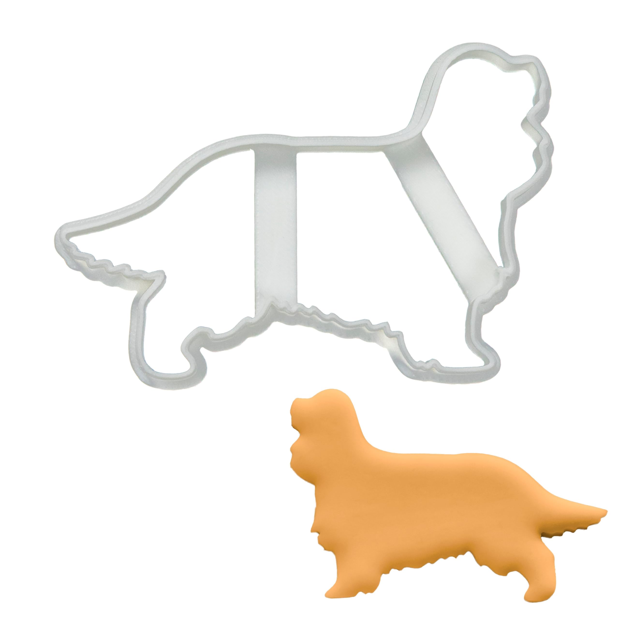 BAKERLOGY King Charles Spaniel Silhouette Cookie Cutter - Detailed Biscuit Cutter Design for Baking and Crafts, Ideal on Fondant, Dough, Clay
