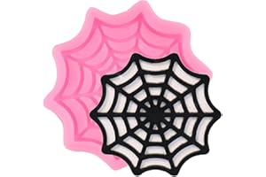 QDMOLDS Spider Web Silicone Fondant Molds for Sugar Craft Cake Decorating Cupcake Topper Candy Chocolate Polymer Clay Gum Paste