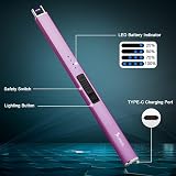 SUPRUS Electric Lighter Arc Windproof USB Rechargeable Purple view 3