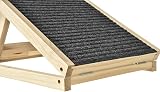 QiMu Solid Wooden Pet Ramp 2-Height Adjustable Car Dog Ladder Black 70x35x30/40 view 8