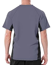VAYAGER Men's Swim Shirts Rash Guard UPF 50+ Quick