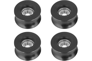 4pcs U-Type Pulley Roller Guide With Sealed Ball Bearings for Rail Track Linear Motion System (8x40x20.7mm)