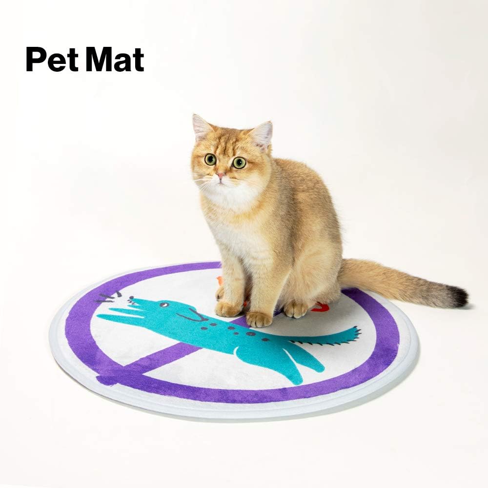 pidan Pet Mats for Floor Cats Dogs Non-Slip Cat Pads for Indoor Cats Mats for Sleeping Round 21in (NO Cats) : Pet Supplies