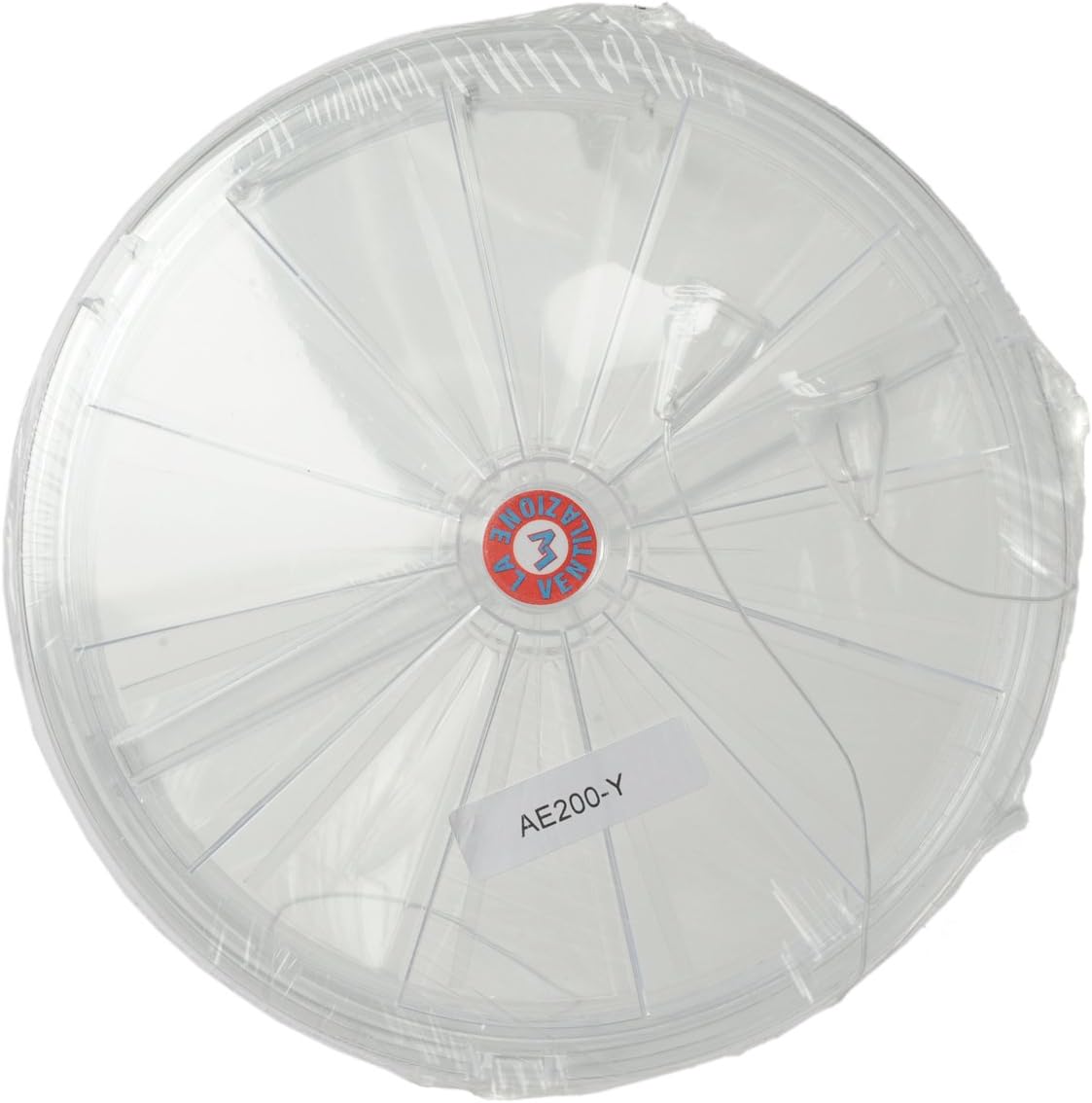 La Ventilazione AE200 Thermal Window Aerator for Opening and Closing Airs Diameter 210 mm, Transparent Imitation Glass - Image 3